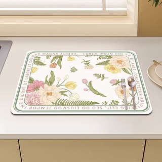 Nhà Bếp Mặt Bàn Thoát Nước Miếng Lót Diatom Bùn Thấm Hút Bộ Đồ Ăn Món Ăn Placemat Bếp Bồn Rửa Bát Chống Bỏng Bảo Quản Miếng Lót