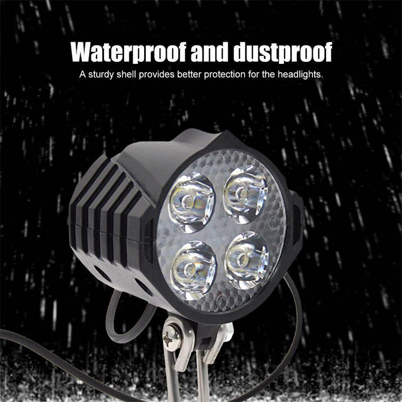 < WHPHous-t > Bộ đèn pha phía trước xe đạp điện 24-48V Công tắc đèn pha còi Ebike Bật đèn đuôi chức năng Phụ kiện xe đạp điện Đẹp