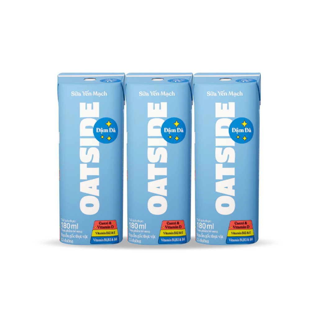 Sữa Yến Mạch Oatside Mini 180ml Không Đường Thuần Chay Vị Truyền Thống, Choco Thơm Béo Và Có Đường Đậm Vị