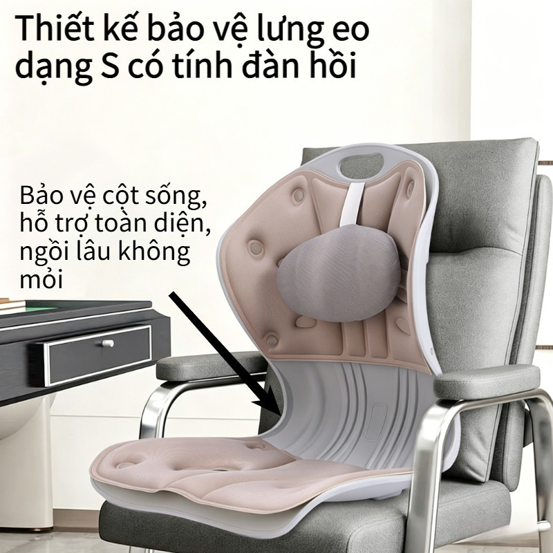 Ghế Công Thái Học Chống Gù – Tựa Lưng Điều Chỉnh, Dùng Văn Phòng & Học Sinh, Ngồi Lâu Không Mệt