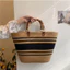 Dây Cotton Bện Túi Nữ Phong Cách Kỳ Nghỉ Đi Biển Túi Dung Tích Lớn Dây Cotton Đeo Vai Túi Tote Túi BU3W