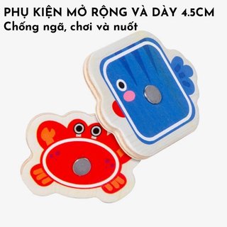 Đồ chơi câu cá từ tính bằng gỗ An toàn Không độc hại Tăng cường kỹ năng vận động nhận thức Trẻ mới biết đi 18-36 tháng Chơi