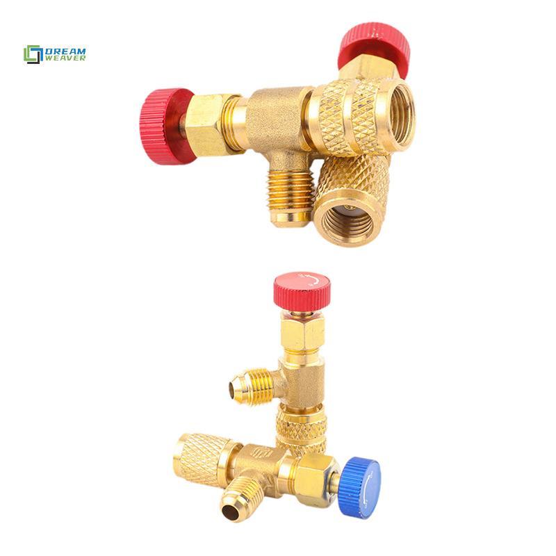 [Dream Weaver] 1 Cái R410A R22 Chất làm lạnh điều hòa không khí 1 / 4 "Bộ chuyển đổi an toàn Van an toàn lỏng Sửa chữa điều hòa không khí và Fluoride mới