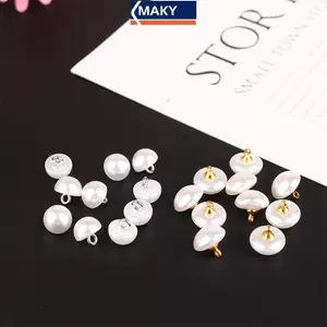 Maky Nút áo hình nấm nhựa 10mm/12mm, phù hợp trang trí quần áo DIY