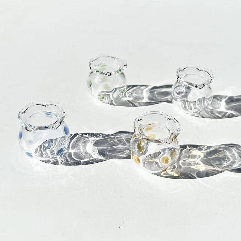 [VG] Bó hoa thủy tinh thủ công Bình điêu khắc hoa Mini Artisan Trang trí thổi tay cho quà tặng ngày lễ Trang trí để bàn MỚI