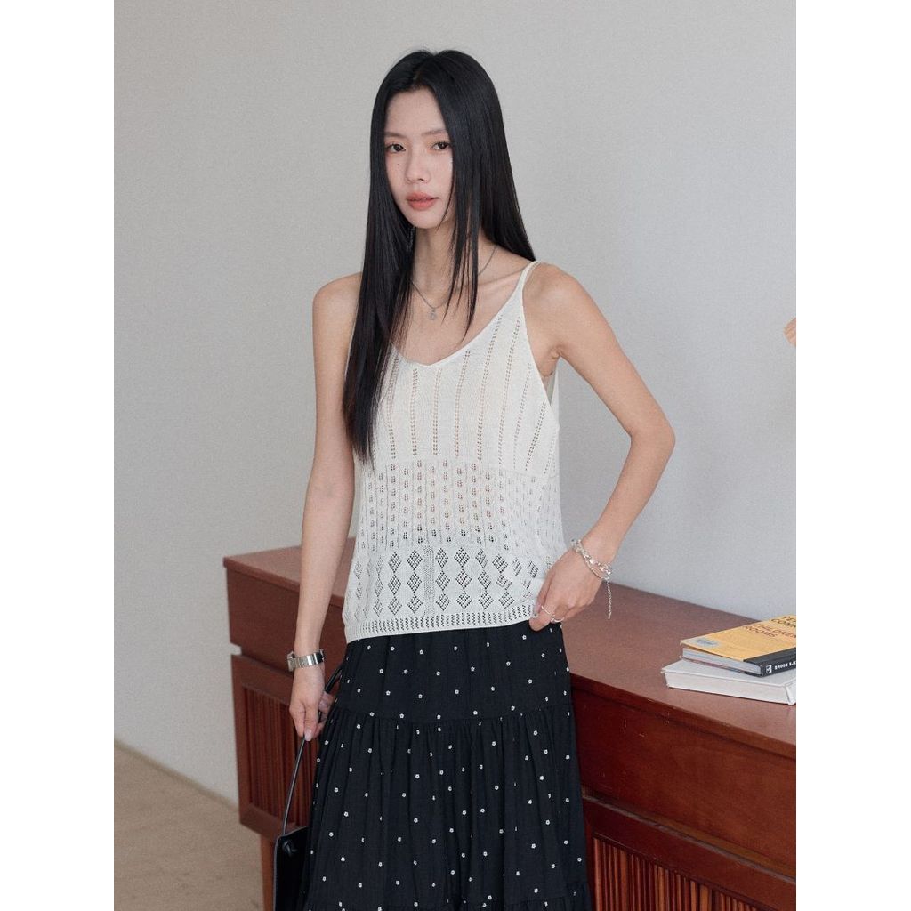 Áovest nữ phong cách Hàn Quốc, cổ chữ V không tay, dáng ômbody ngắn, thời trang mùa hè