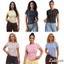 Áo thun nữ mùa hè Slim Fit in hình cổ tròn ngắn tay