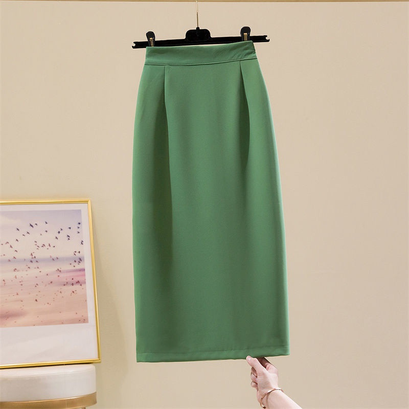 Váy bút chì nữ ngắn màu xanh lá cây, form bodycon chữ A chắc chắn