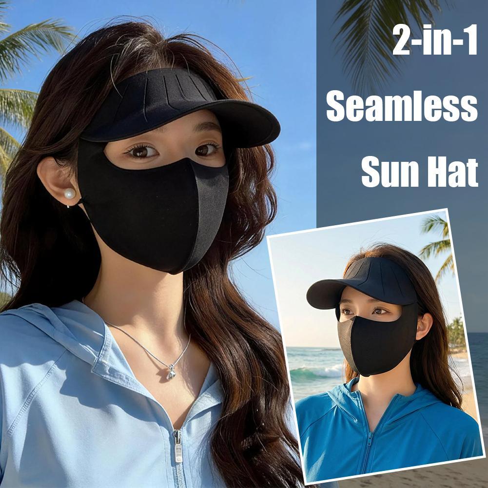 Mặt nạ và mũ chống nắng thoáng khí, nhẹ dành cho nữ, phù hợp thể thao ngoài trời và đi xe đạp