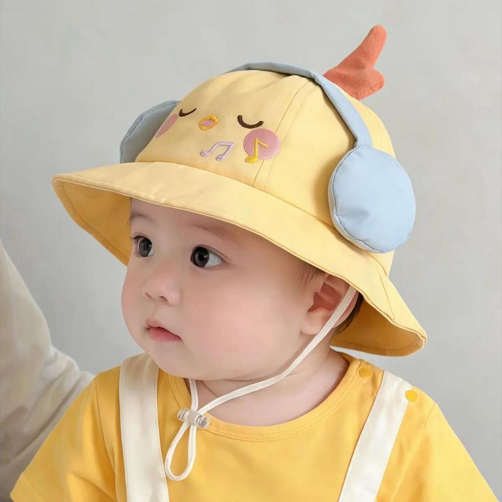 Mũ Vành Hoạ Tiết Đeo Tai Nghe Cho Bé Từ 1 Đến 3 Tuổi