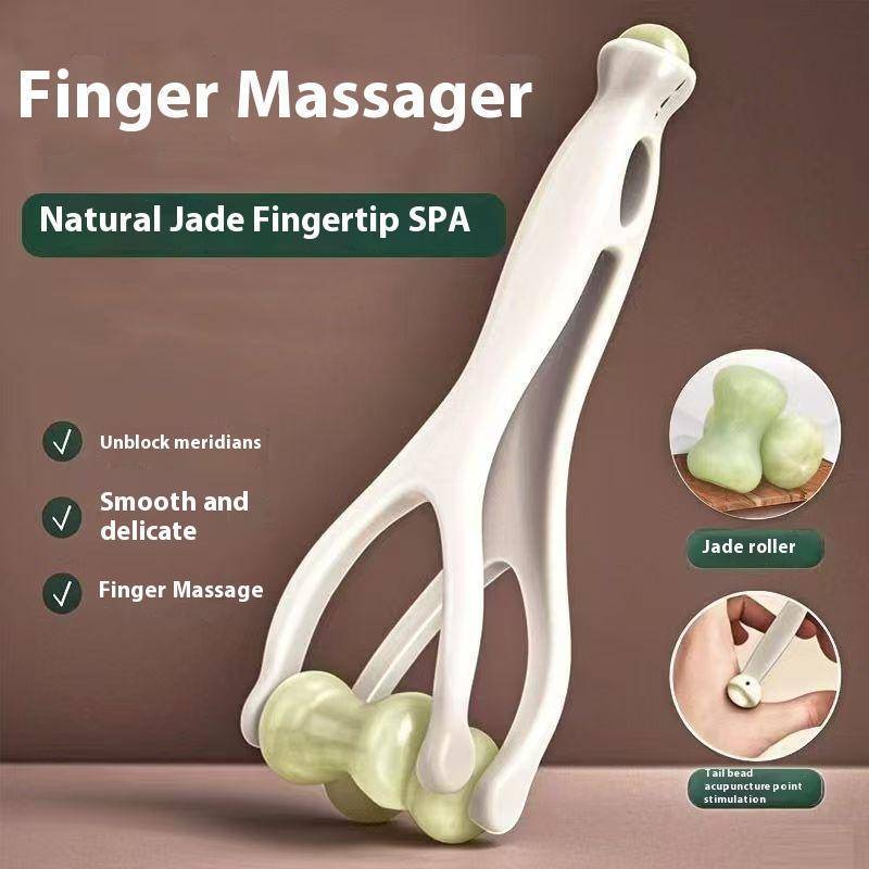 HFSHY 1 Chiếc Máy Mát Xa Ngón Tay Ngọc Thiết Kế Con Lăn Hai Cánh Dễ Dàng Sử Dụng Giảm Mệt Mỏi Ngón Tay Thúc Đẩy Lưu Thông Máu Con Lăn Di Động Máy Mát Xa Ngón Tay VN