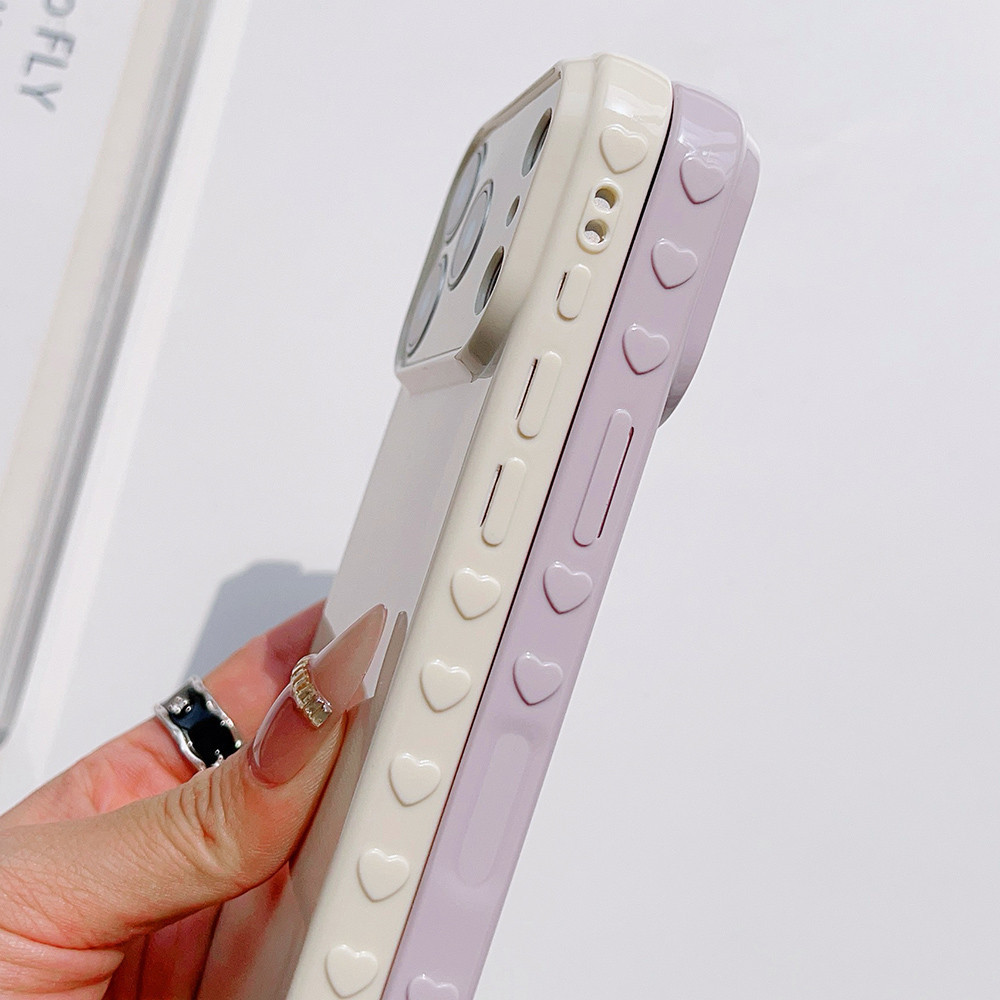 Ốp điện thoại mềm thiết kế trái tim tình yêu đơn giản cho iPhone 17 Pro Max 17 Air 16 Plus 15 14 13 12 11 Vỏ bảo vệ chống sốc