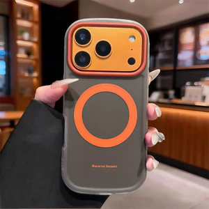 Ốp điện thoại từ tính tương phản mờ cho iPhone 17 Pro Max 16 13 14 15 pro max Bảo vệ ống kính chống rơi Vỏ cứng bảo vệ điện thoại