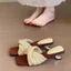 Phiên Bản Da Cừu ~ Retro Dệt Nêm Gót Giày Sandal La Mã Thiết Kế Nữ Phong Cách Ngày Lễ Mũi Vuông Giày Sandal Đi Biển Dép NGDE
