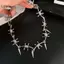 Chocker Punk Gothic Kim Loại Gai Đinh Tán, Phù Hợp Nam Nữ, Phụ Kiện Trang Sức Y2K