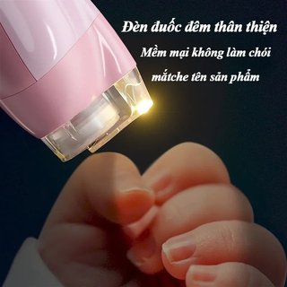 Máy mài móng tay cho bé Điện Tông đơ LED yên tĩnh Đầu mềm USB có thể sạc lại Chăm sóc trẻ sơ sinh