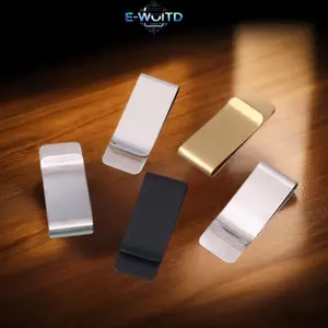 E-WOITD 5 Cái Đơn Giản Mỏng Kim Loại Kẹp Tiền Di Động Đa Năng Kinh Doanh Kẹp Thẻ Nam Ví Đựng Thẻ Kinh Doanh Ví Kẹp Tiền Mặt E-WOITD