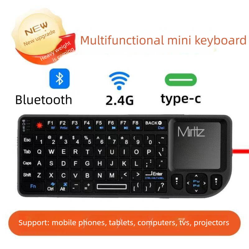 Bàn phím Mini không dây Bluetooth 2.4G Bàn phím nhỏ chế độ kép