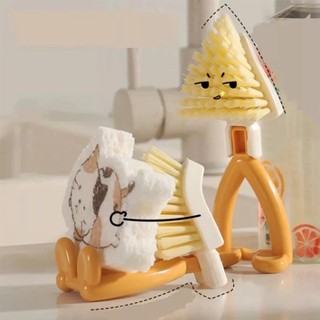 ✨✨Bàn chải vệ sinh hình tam giác dáng đứng ngộ nghĩnh, gấp gọn đa năng tiện lợi