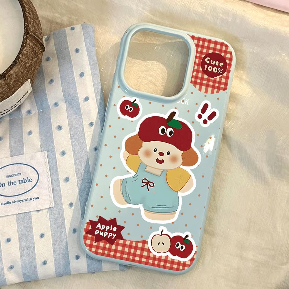 Red Grip Apple Girl cho trường hợp iPhone 17pro iPhone 16/15/14pro Jelly Case