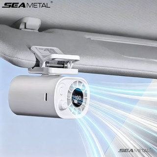 Kẹp xe hơi SEAMETAL USB di động có thể sạc lại Luồng khí mạnh mẽ 360° Quạt làm mát có thể điều chỉnh