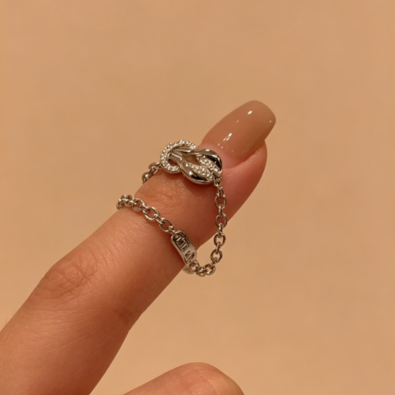Nhẫn nữ phong cách mới từ Trung Quốc, trang trí đá zircon và thiết kế độc đáo hình bát giác, cá tính và đa năng