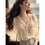 Đầm off-white cổ chữ V ren nữ cao cấp