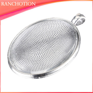 6 Chiếc Vintage Phong Cách Mặt Dây Chuyền Đế Thủy Tinh Vòng Cổ Mặt Dây Chuyền Phụ Kiện Hình Bầu Dục Pha Lê Viền Làm Đồ Trang Sức