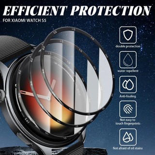 1-3 Chiếc HD Trong Suốt Kính Cường Lực Cho Xiaomi Watch S5 S4 S3 Sport 41 Mm Cong Cạnh Đen Kính Phim Cho Xiaomi Watch S2 S1 S5 Pro Active 46mm 42mm Đồng Hồ Thông Minh Bảo Vệ Màn Hình