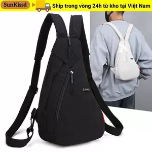 Túi đeo ngực SUNKISSD, Túi đeo chéo điện thoại Nylon chống thấm nước, Túi đeo vai thể thao hình giọt nước Unisex Nam Nữ
