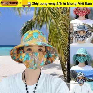 Mũ làm việc nông nghiệp SNUGHOUSE, Bảo vệ khăn choàng cổ Mũ hái trà, Mũ lưỡi trai rộng chống tia cực tím thời trang Quà tặng mũ ngư dân