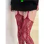 Suspenders Vớ Nữ Một Mảnh Ren Đen Jacquard Fishnet Vớ Vớ Đen Lụa Đùi Quần