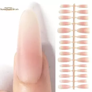 TRTR 30 Cái Màu Blush Móng Tay Giả Có Thể Tháo Rời Móng Tay Giả Có Thể Đeo Ấn Vào Móng Tay Giả Đầu Móng Tay Móng Tay Nghệ Thuật Dụng Cụ Nối Dài VN