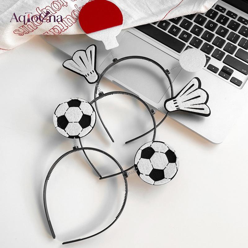 AqToCna Vui Bóng Rổ Cầu Lông Sáng Tạo Bóng Bàn Mùa Xuân Tóc Phụ Kiện Tóc Đội Cổ Vũ Thể Thao AqToCna