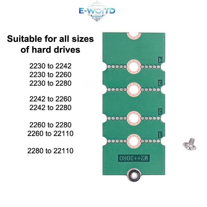 Thẻ chuyển đổi SSD E-WOITD M.2 2230 / 2242 / 2260 Đến 2280 Thẻ chuyển đa năng Mở rộng Ra Board Riser Card Chuyển đổi thẻ E-WOITD
