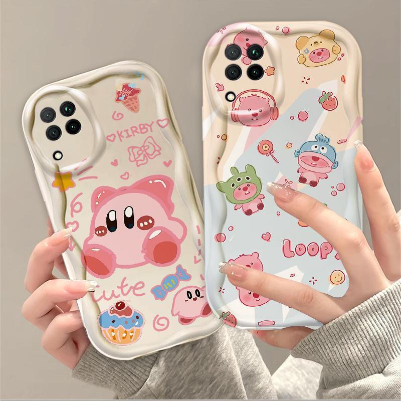Thích hợp cho Samsung A12 A22 4G M12 3D Thẩm mỹ TPU mềm Loopy Kirby Vỏ điện thoại chống sốc