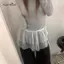 AqToCna Trắng Chấm Bi Ren Váy Lưới Thiết Kế Nửa Thân Trang Trí Cửa Sổ Che Cho Phòng Khách Và Phòng Ngủ AqToCna