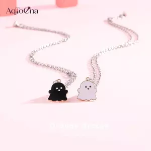 AqToCna Hoạt Hình Ma Tình Bạn Cặp Đôi Mặt Dây Chuyền Nelaces Thời Trang Nam Nữ Người Bạn Thân Nhất Đáng Yêu Nelaces Món Quà Trang Sức AqToCna