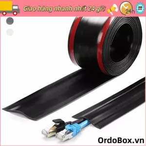 Vỏ cáp sàn ORDOBOX, Tấm che khuyết điểm dây treo tường PVC 1m, Chất lượng cao Mềm đa năng Không cần khoan Bảo vệ cáp Baseboard