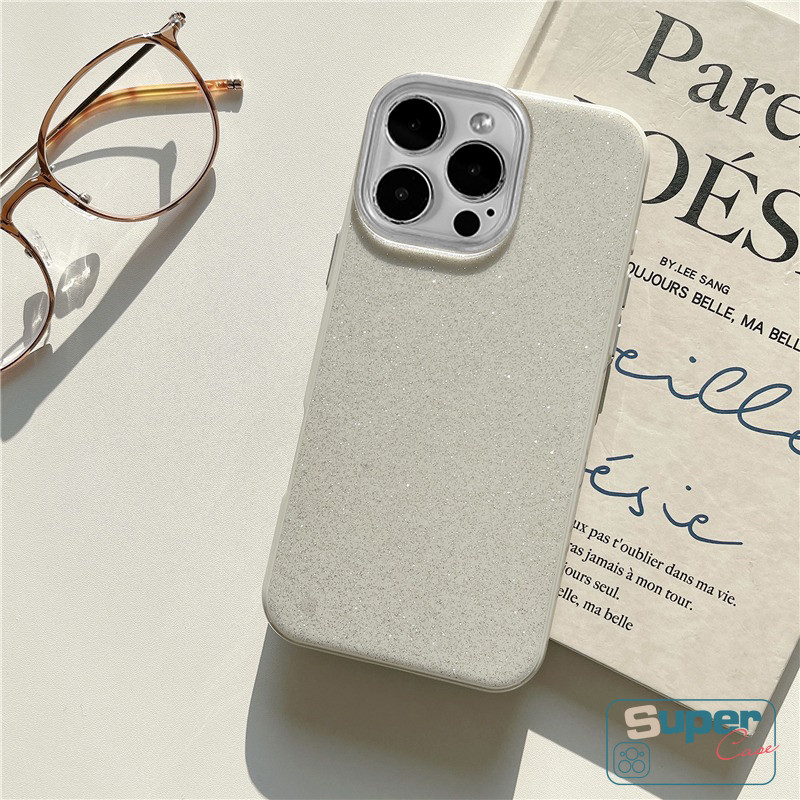 Ốp Lưng Tương Thích Cho IPhone 16 13 15 12 14 11 Pro Max Air 7 8 Plus XR X XS Max 14 15 16 Plus Hai Lớp Màu Lấp Lánh 2 Trong 1