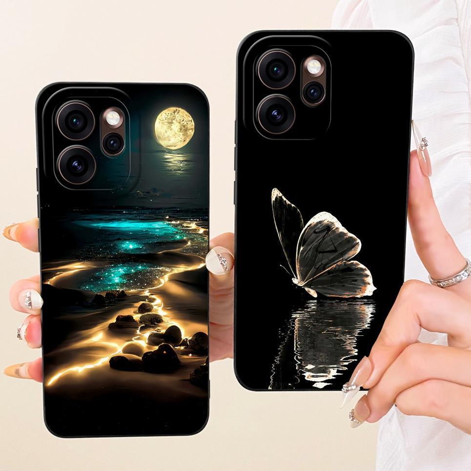 Ốp Lưng Silicon Lỏng Cho Oppo Reno15 F 15 Pro 5G Ốp Điện Thoại Thạch Nữ Tính Hoa Bướm Nơ Họa Tiết Vỏ CPH2801 CPH2813