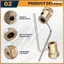 4 Bộ Chuyển Đổi Lục Giác Bánh Xe Bằng Đồng 5 Mm Đến 12 Mm Cho B14 B16 C14 C24 MN D90 D91 MN99S RC Xe Nâng Cấp Phần