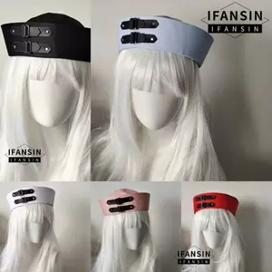 FANSIN Mũ Đội Trưởng Ngọt Ngào, Mũ Thủy Thủ Khóa Da PU Đa Năng, Dây Xích Y2K Đen Quà Tặng Vintage Beret Bên Biển Hình Ảnh
