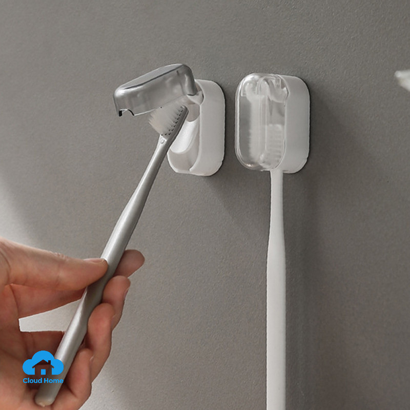 Giá đựng bàn chải đánh răng treo tường, chống bụi, không cần dùng đinh.