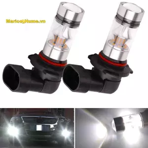 2x 9005 HB3 6000K 100W 2323 LED Máy Chiếu Sương Mù Lái Xe Bóng Đèn Trắng