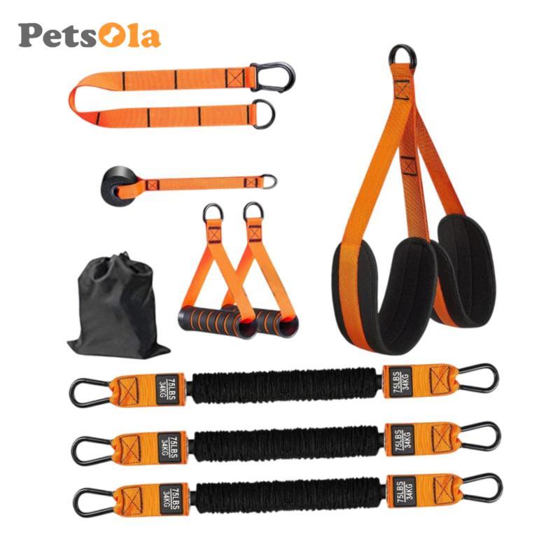 Bộ dây co giãn kháng lực với tay cầm tựa đầu gối để tập luyện sức mạnh thanh kéo lên tại nhà