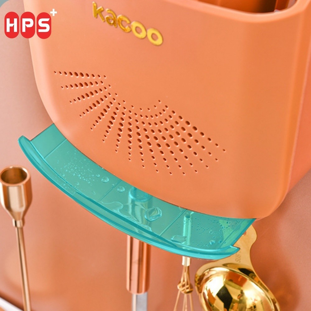 Hộp Đựng Đũa Muỗng Treo Tường HomeMate Có Nắp Đậy, Ống Đũa Thoáng Khí Chống Bụi Chống Ẩm Mốc Tích Hợp Móc Treo