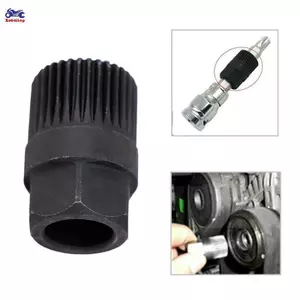 XOITOP Máy Phát Điện Ròng Rọc Máy Phát Điện Ly Hợp Bánh Xe Miễn Phí Ròng Rọc Công Cụ Loại Bỏ Với 33 Răng V Đai Ròng Rọc Tẩy Phụ Kiện Xe Ô Tô VN