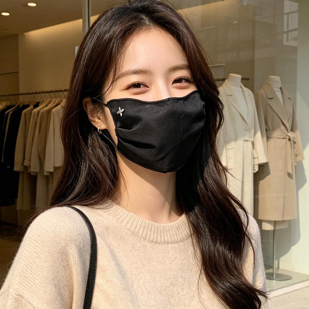 Mặt nạ chống nắng mùa hè Tencel nhẹ mỏng -Skin Thân thiện Làm mát thoáng khí Chống tia cực tím Chống gió Thoải mái khi lái xe ngoài trời Mặt nạ thể thao
