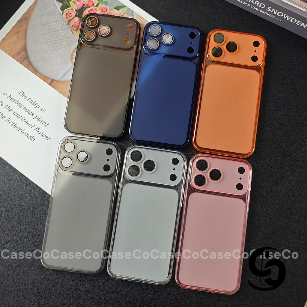 Ốp Lưng Cho IPhone 13 17 11 16 15 14 12 Pro Max 17air 16 15 14 Plus Ốp kính toàn tròng siêu mỏng mờ màu kẹo
